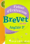 Fichier d'évaluation Brevet A2/B2i Anglais 3e (1CD audio)